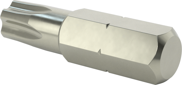 Kurcalanmaya Dayanıklı Pentalobe Ucu, 1/4" Altıgen Şaft, Pls30 Boyutu