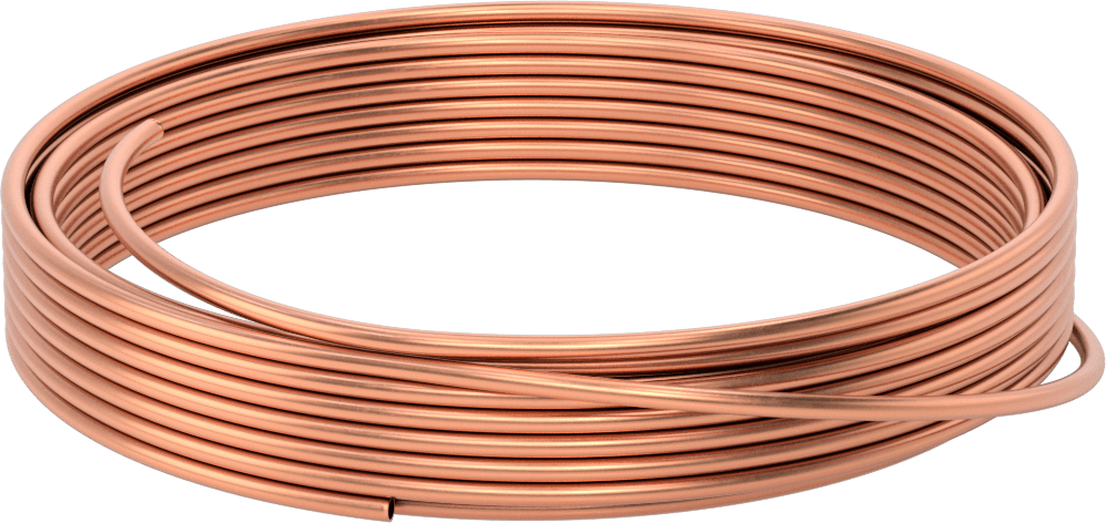 İçme Suyu için Yüksek Basınçlı Bakır Boru, 1/4 Tüp Boyutu, 3/8" OD, 0,035" Duvar Kalınlığı, Bobin