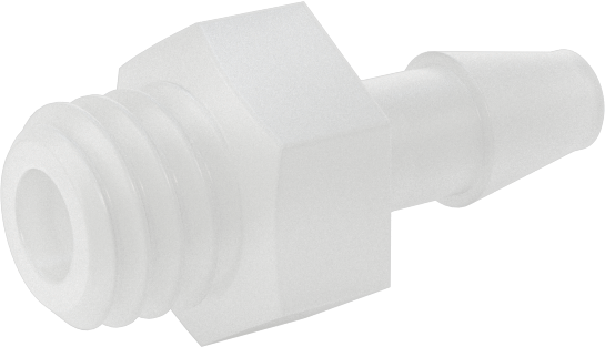 Sıkı Sızdırmazlık Nem Dirençli Dikenli Boru Bağlantı Parçası, Plastik, 3/32" Boru İç Çapı x 10-32 Dişli Erkek Boru için