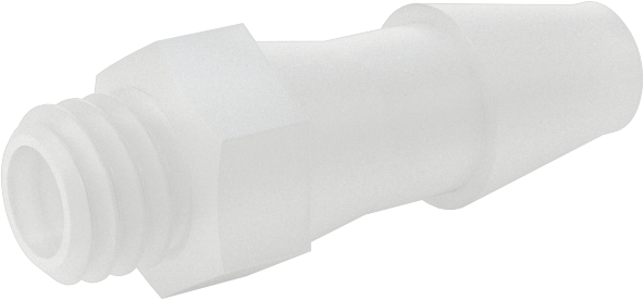 Sıkı Sızdırmazlık Nem Dirençli Dikenli Boru Bağlantı Parçası, Plastik, 5/32" Boru İç Çapı x 10-32 Dişli Erkek Boru için