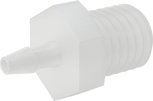 Sıkı Sızdırmazlık Nem Dirençli Dikenli Boru Bağlantı Parçası, Plastik, 1/16“ Boru İç Çapı x 1/4”-28 Dişli Erkek Boru için
