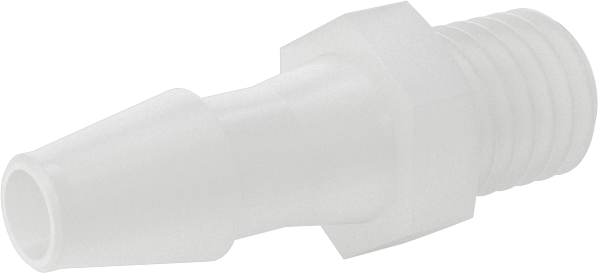 Sıkı Sızdırmazlık Nem Dirençli Dikenli Boru Bağlantı Parçası, Plastik, 5/32“ Boru İç Çapı x 1/4”-28 Dişli Erkek Boru için