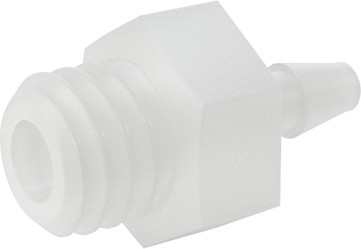 Sıkı Sızdırmazlık Nem Dirençli Dikenli Boru Bağlantı Parçası, Plastik, 1/16" Boru İç Çapı x 10-32 Dişli Erkek Boru için