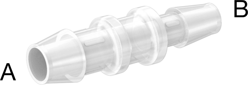 Sıkı Sızdırmazlık Nem Dirençli Dikenli Boru Bağlantı Parçası, Plastik, Hava ve Su için, Redüktör, 5/8“ x 1/2” Boru İç Çapı