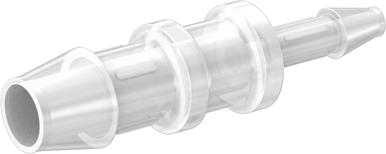 Sıkı Sızdırmazlık Nem Dirençli Dikenli Boru Bağlantı Parçası, Plastik, Hava ve Su için, Redüktör, 1/2“ x 1/4” Boru İç Çapı