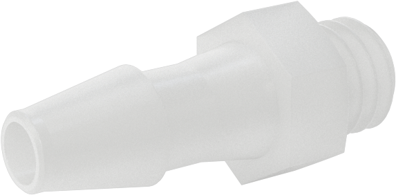 Sıkı Sızdırmazlık Nem Dirençli Dikenli Boru Bağlantı Parçası, Plastik, 1/8" Boru İç Çapı x 10-32 Dişli Erkek Boru için