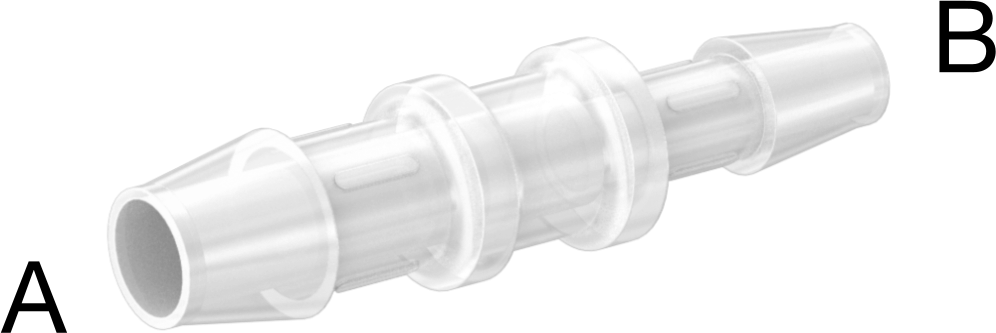 Sıkı Sızdırmazlık Nem Dirençli Dikenli Boru Bağlantı Parçası, Plastik, Hava ve Su için, Redüktör, 1/2“ x 3/8” Boru İç Çapı