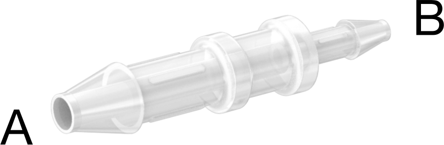 Sıkı Sızdırmazlık Nem Dirençli Dikenli Boru Bağlantı Parçası, Plastik, Hava ve Su için, Redüktör, 1/4“ x 1/8” Boru İç Çapı