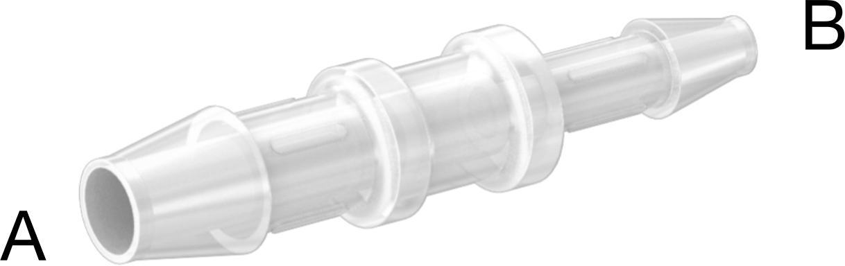 Sıkı Sızdırmazlık Nem Dirençli Dikenli Boru Bağlantı Parçası, Plastik, Hava ve Su için, Redüktör, 1/8“ x 1/16” Boru İç Çapı