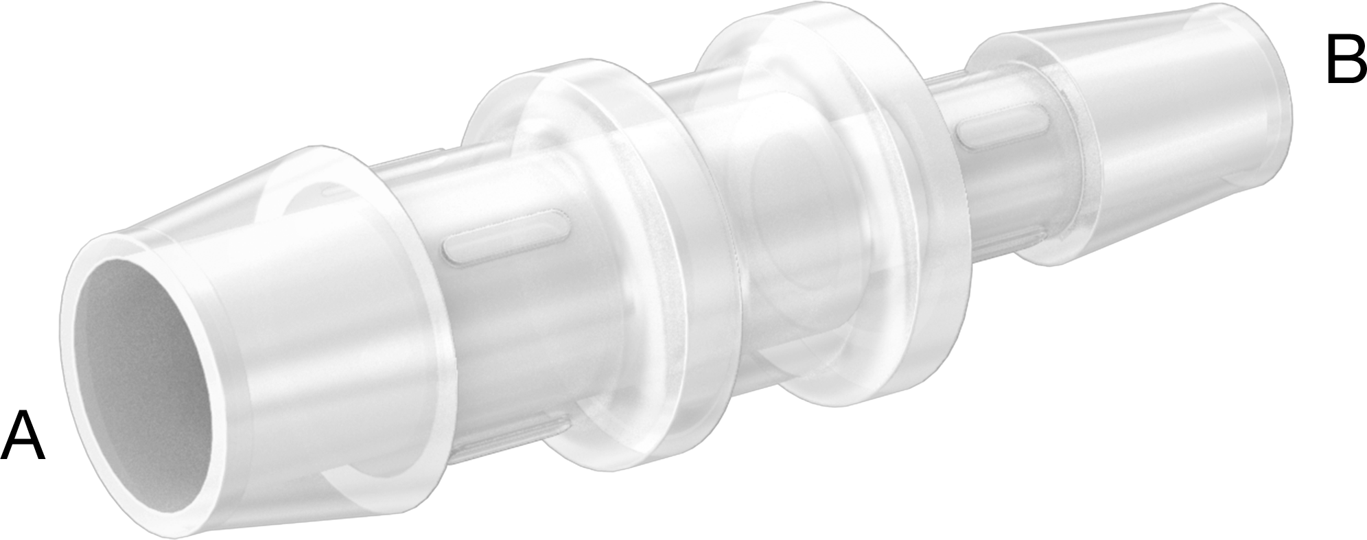 Sıkı Sızdırmazlık Nem Dirençli Dikenli Boru Bağlantı Parçası, Plastik, Hava ve Su için, Redüktör, 3/4“ x 1/2” Boru İç Çapı