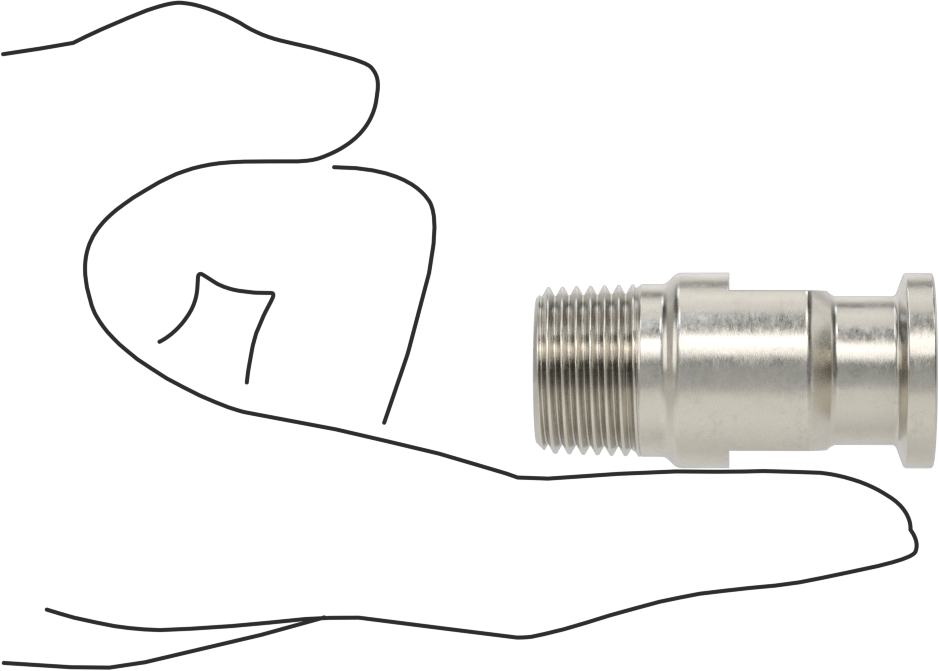 Yüksek Parlaklıkta Hızlı Sıkıştırmalı Sıhhi Boru Bağlantı Elemanı, 3/4" Boru Dış Çapı x 1/2 NPT Erkek için 316L Paslanmaz Çelik Adaptör