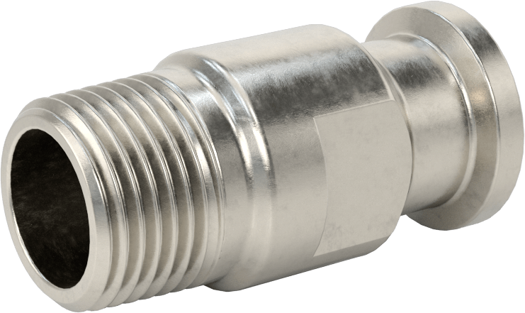 Yüksek Parlaklıkta Hızlı Sıkıştırmalı Sıhhi Boru Bağlantı Elemanı, 3/4" Boru Dış Çapı x 1/2 NPT Erkek için 316L Paslanmaz Çelik Adaptör