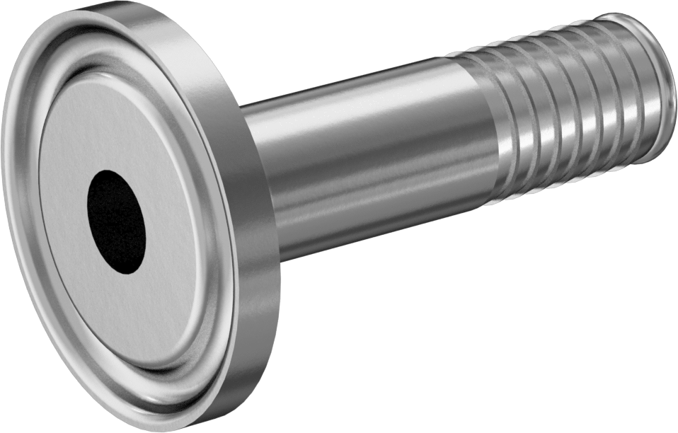 Yüksek Parlaklıkta Hızlı Sıkıştırmalı Sıhhi Boru Bağlantı Elemanı, 1/2" Boru için 316 Paslanmaz Çelik Adaptör, 3/8" Hortum İç Çapı için