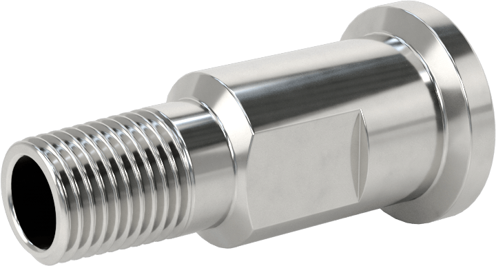 Yüksek Parlaklıkta Hızlı Sıkıştırmalı Sıhhi Boru Bağlantı Elemanı, 3/4" Boru Dış Çapı x 1/4 NPT Erkek için 304 Paslanmaz Çelik Adaptör