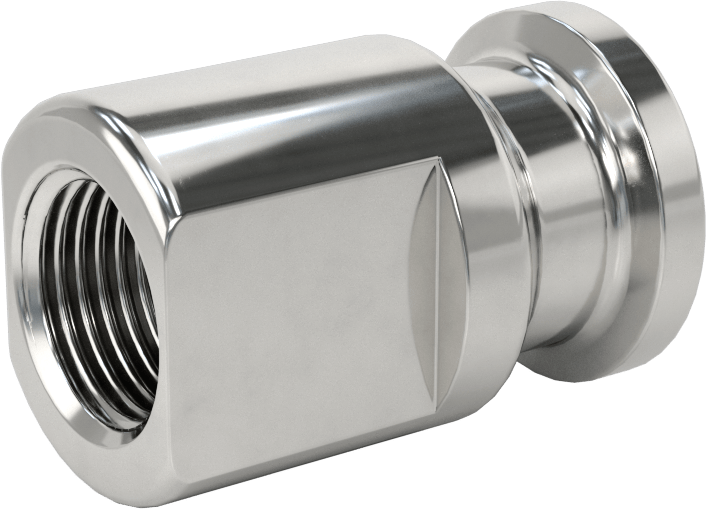 Yüksek Parlaklıkta Hızlı Sıkıştırmalı Sıhhi Boru Bağlantı Elemanı, 1/2" Dış Çaplı Boru x 3/8 NPT Dişi için 304 Paslanmaz Çelik Adaptör