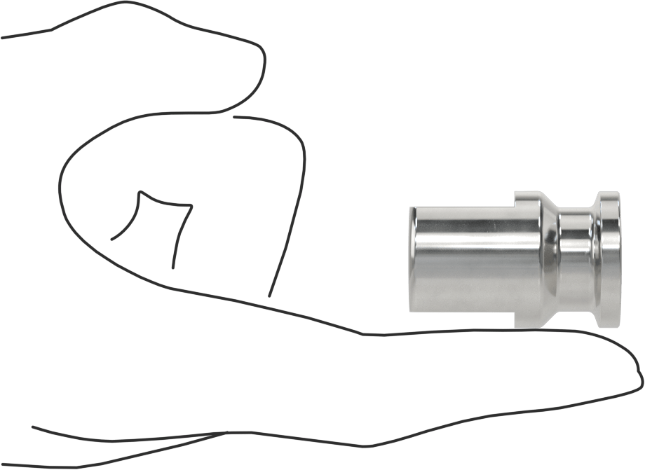 Yüksek Parlaklıkta Hızlı Sıkıştırmalı Sıhhi Boru Bağlantı Elemanı, 1/2" Dış Çaplı Boru x 3/8 NPT Dişi için 304 Paslanmaz Çelik Adaptör