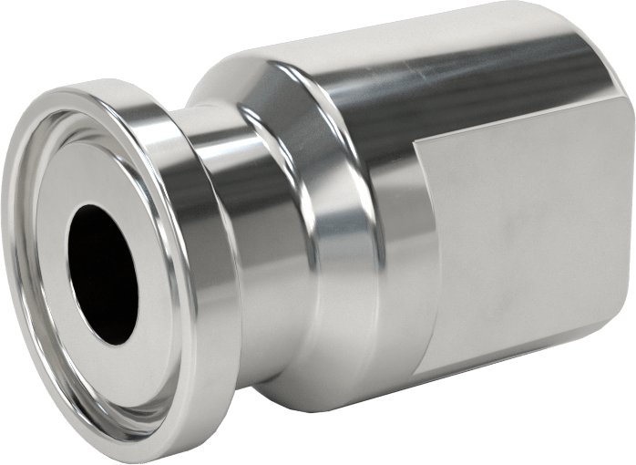 Yüksek Parlaklıkta Hızlı Sıkıştırmalı Sıhhi Boru Bağlantı Elemanı, 1/2" Dış Çaplı Boru x 3/8 NPT Dişi için 304 Paslanmaz Çelik Adaptör