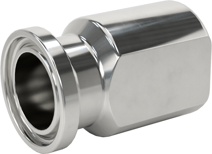 Yüksek Parlaklıkta Hızlı Sıkıştırmalı Sıhhi Boru Bağlantı Elemanı, 3/4" Dış Çaplı Boru x 1/4 NPT Dişi için 304 Paslanmaz Çelik Adaptör