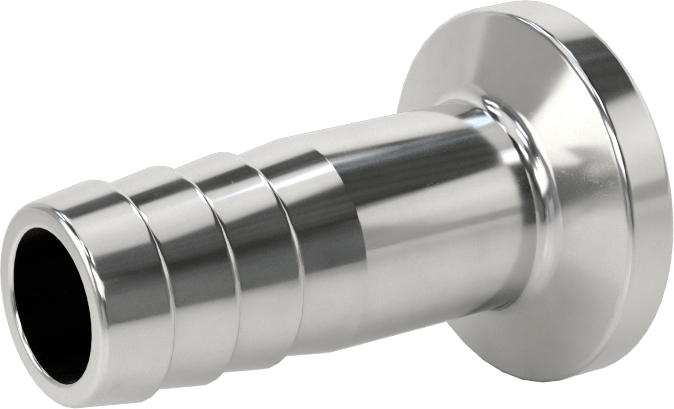 Yüksek Parlaklıkta Hızlı Sıkıştırmalı Sıhhi Boru Bağlantı Elemanı, 3/4" Dış Çaplı Boru için 304 Paslanmaz Çelik Adaptör, 1/2" Hortum İç Çapı için