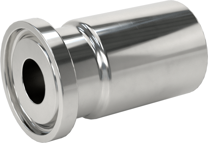 Yüksek Parlaklıkta Hızlı Sıkıştırmalı Sıhhi Boru Bağlantı Elemanı, 316/316L Paslanmaz Çelik Adaptör, 1/2" Boru x Alın Kaynağı, 1-1/8" Uzunluk