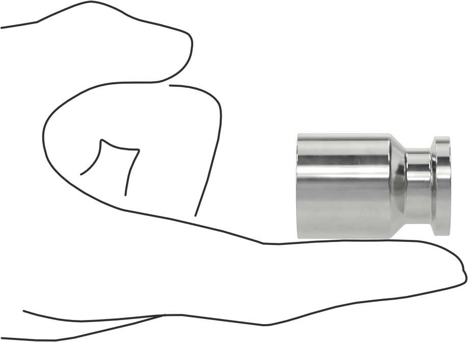 Yüksek Parlaklıkta Hızlı Sıkıştırmalı Sıhhi Boru Bağlantı Elemanı, 316/316L Paslanmaz Çelik Adaptör, 3/4" Boru x Alın Kaynağı, 1-1/2" Uzunluk