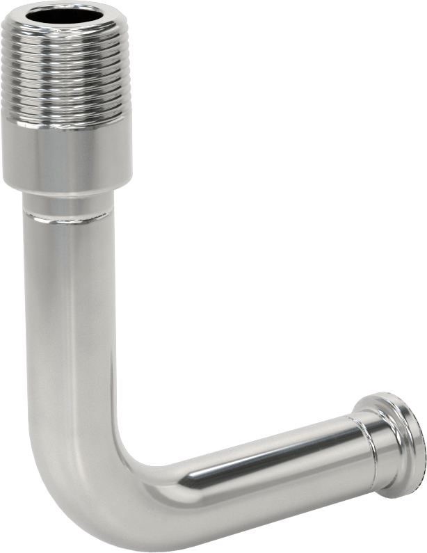 Yüksek Parlaklıkta Hızlı Sıkıştırmalı Sıhhi Boru Bağlantı Elemanı, 304 Paslanmaz Çelik 90 Derece Adaptör, 3/4" Boru Dış Çapı x 3/4 NPT Erkek