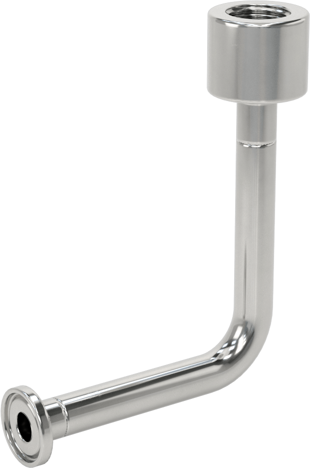 Yüksek Parlaklıkta Hızlı Sıkıştırmalı Sıhhi Boru Bağlantı Elemanı, 304 Paslanmaz Çelik 90 Derece Adaptör, 1/2" Boru Dış Çapı x 1/2 NPT Dişi