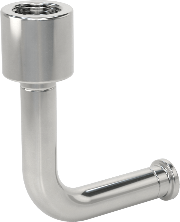 Yüksek Parlaklıkta Hızlı Sıkıştırmalı Sıhhi Boru Bağlantı Elemanı, 304 Paslanmaz Çelik 90 Derece Adaptör, 3/4" Boru Dış Çapı x 3/4 NPT Dişi