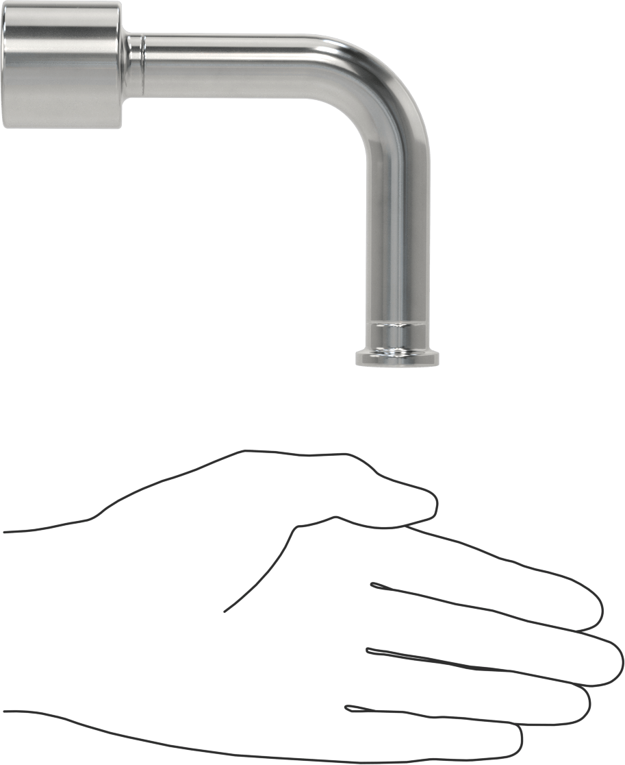 Yüksek Parlaklıkta Hızlı Sıkıştırmalı Sıhhi Boru Bağlantı Elemanı, 304 Paslanmaz Çelik 90 Derece Adaptör, 3/4" Boru Dış Çapı x 3/4 NPT Dişi