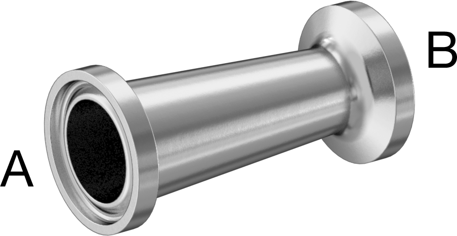 Yüksek Parlaklıkta Hızlı Sıkıştırmalı Sıhhi Boru Bağlantı Elemanı, 3/4“ x 1/2” Boru Dış Çapı için 316L Paslanmaz Çelik Düz Redüktör