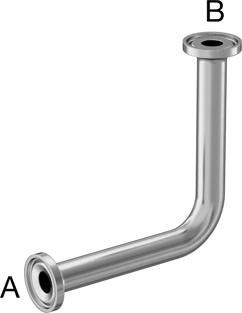 Yüksek Parlaklıkta Hızlı Sıkıştırmalı Sıhhi Boru Bağlantı Elemanı, 3/4“ x 1/2” Dış Çaplı Boru için 316L Paslanmaz Çelik 90 Derece Dirsek Redüktörü