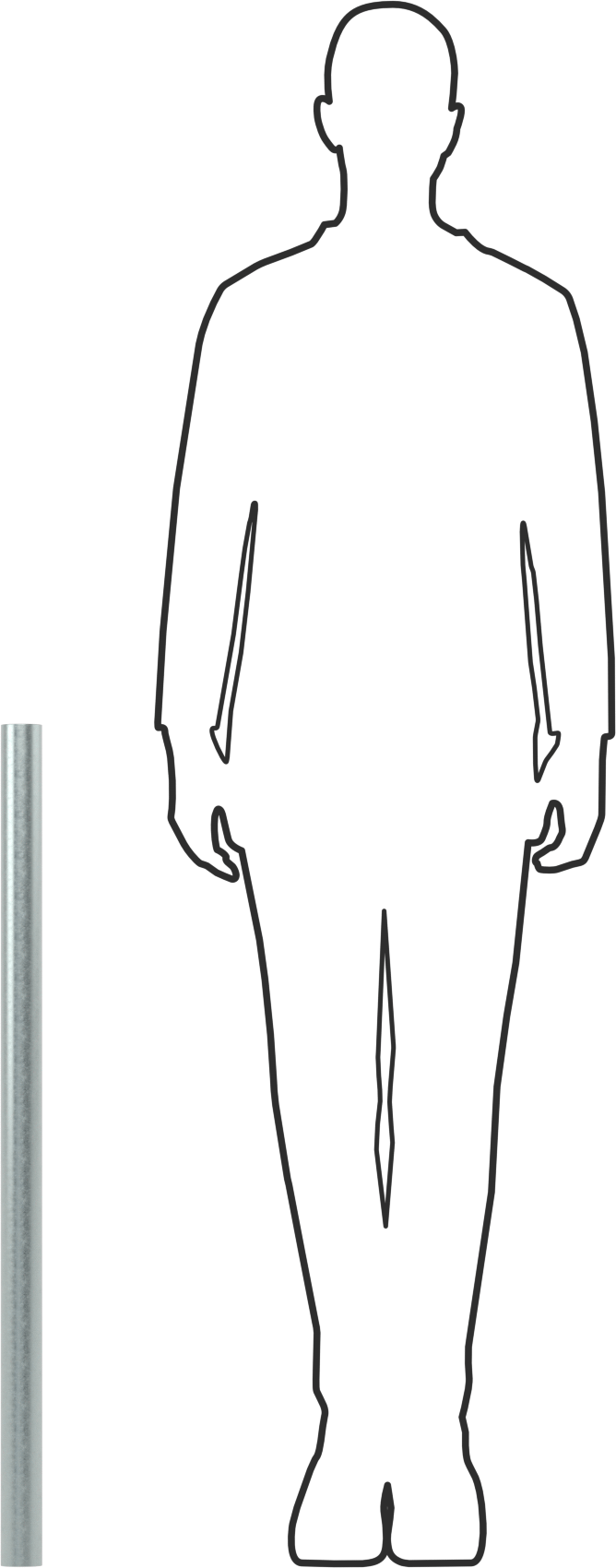 Çinko Çubuk, 1-3/4" Çap, 3 Fit Uzunluk