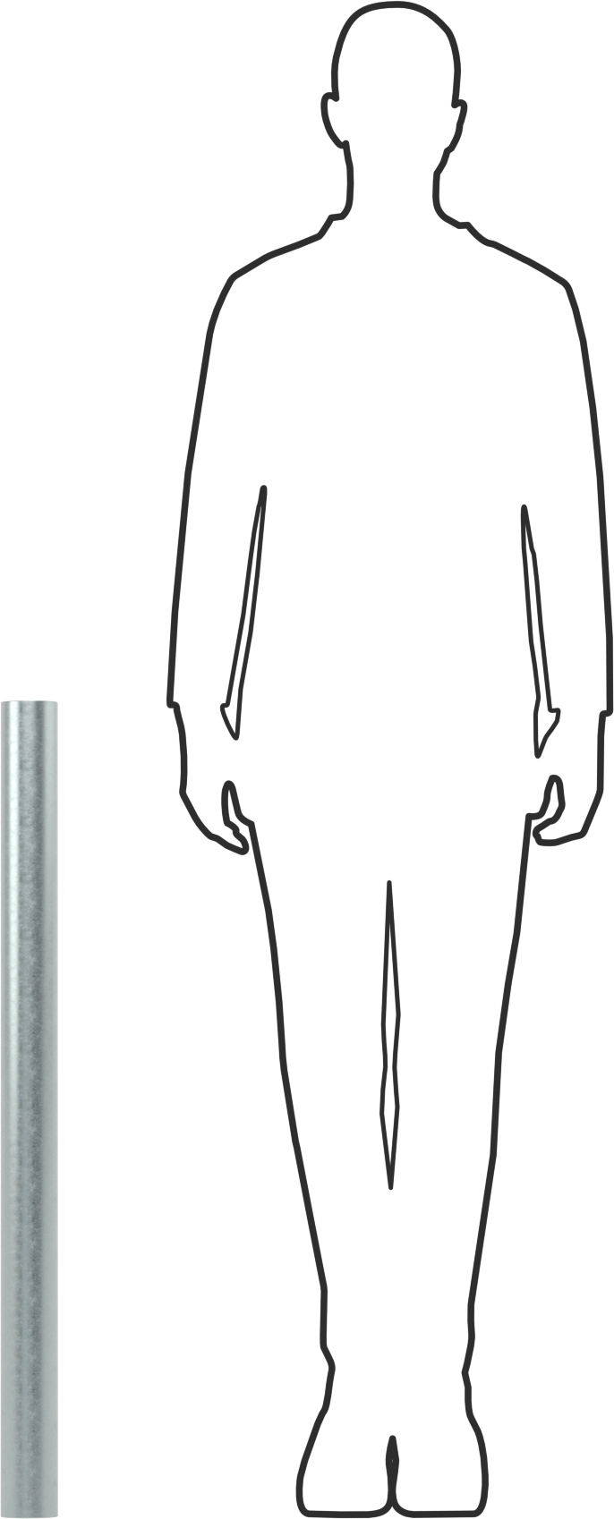 Çinko Çubuk, 2-1/2" Çap, 3 Fit Uzunluk
