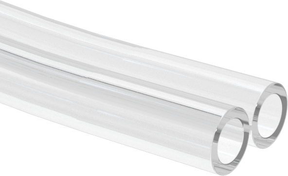 Hava ve Su için Birleştirilmiş Sert Kauçuk Boru, 2 Şeffaf Tüp, 1/4" ID, 3/8" OD