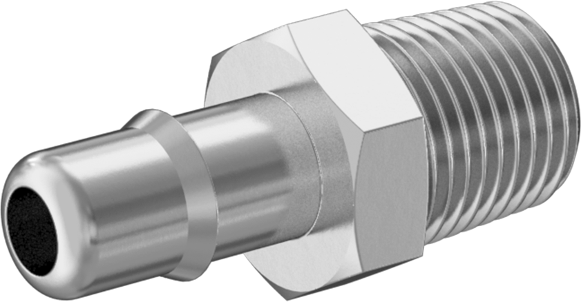 Alüminyum Düşük Basınçlı Dikenli Boru Bağlantı Parçası, Hava ve Su için, 1/4" Boru x 1/8 NPT Erkek için Adaptör