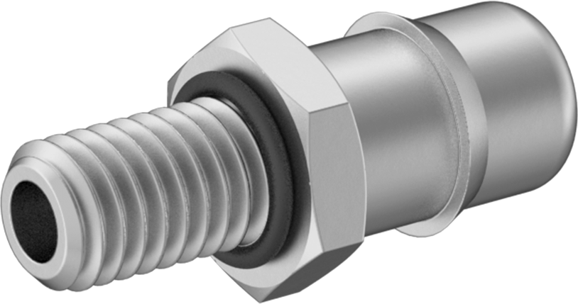 Alüminyum Düşük Basınçlı Dikenli Boru Bağlantı Parçası, Hava ve Su için, Adaptör, 1/4" Tüp, M5 x 0,80 mm Erkek