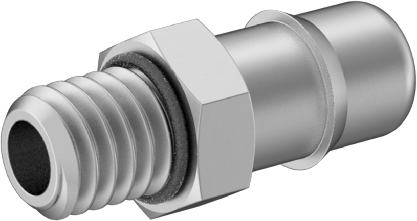 Alüminyum Düşük Basınçlı Dikenli Boru Bağlantı Parçası, Hava ve Su için, 1/4" Boru Adaptörü, M6 x 1 mm Erkek