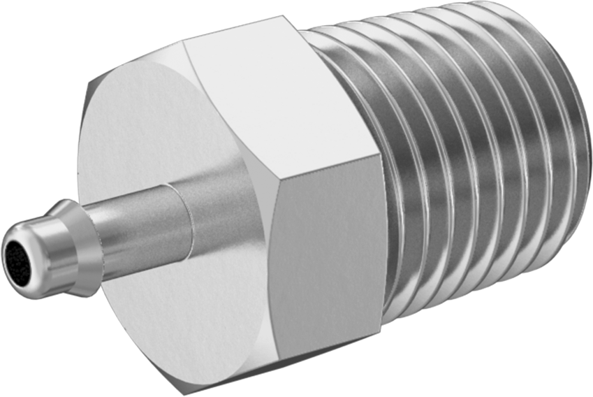 Alüminyum Düşük Basınçlı Dikenli Boru Bağlantı Parçası, Hava ve Su için, 1/8" Boru x 1/4 NPT Erkek için Adaptör