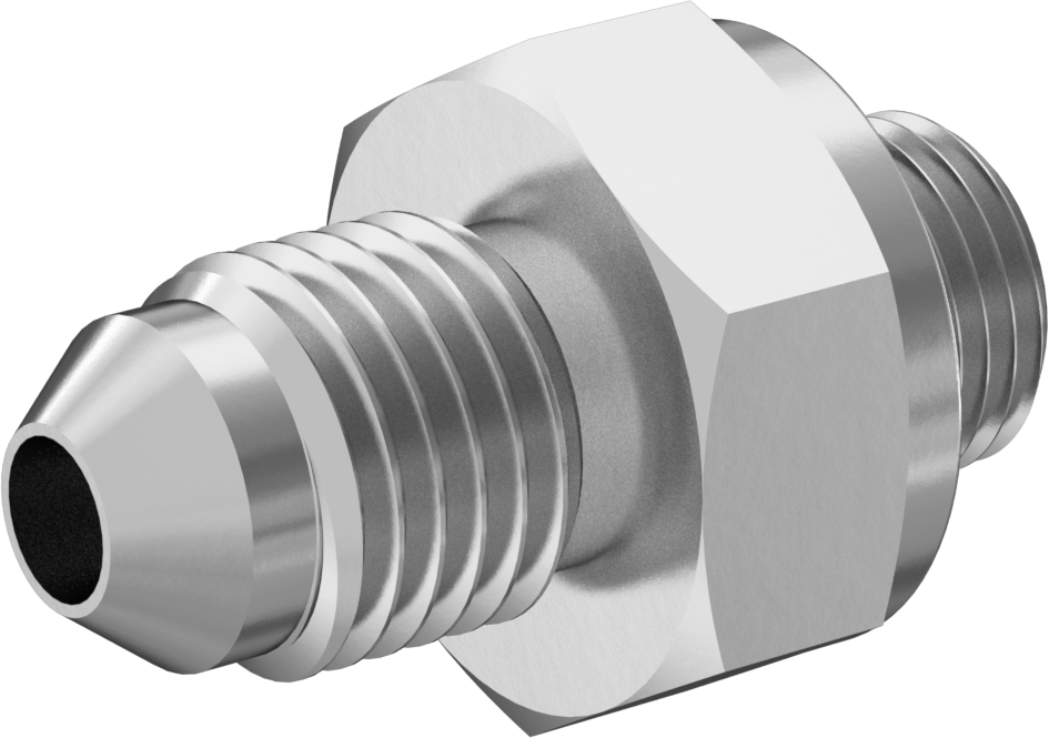 Bakır Boru için 37 Derece Genişletilmiş Bağlantı Parçası, 1/4" Boru Dış Çapı için Düz Adaptör, 1/8 Boru Boyutu