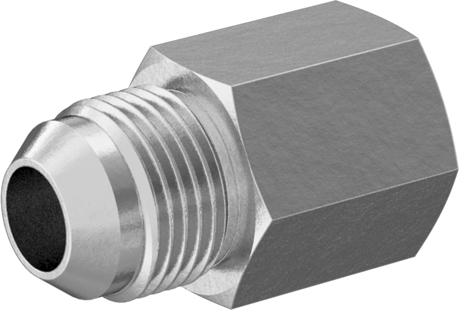 Bakır Boru için 37 Derece Genişletilmiş Bağlantı Parçası, 1/2" Boru Dış Çapı x 3/8 NPT Dişi için Adaptör