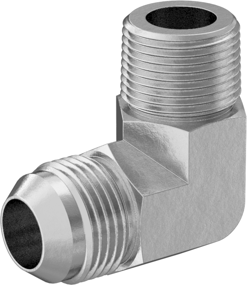 Bakır Boru için 37 Derece Genişletilmiş Bağlantı Parçası, 3/4" Dış Çaplı Boru x 3/4 NPT Erkek için 90 Derece Dirsek