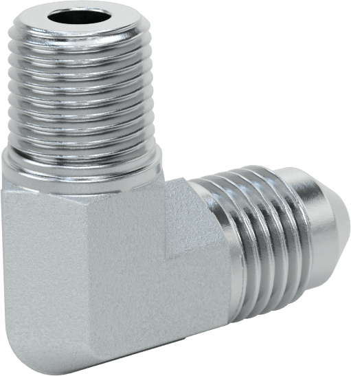 Çelik Boru için 37 Derece Genişletilmiş Bağlantı Parçası, 1/4" Dış Çaplı Boru için Erkek 90 Derece Dirsek Adaptörü, 1/8 NPTF