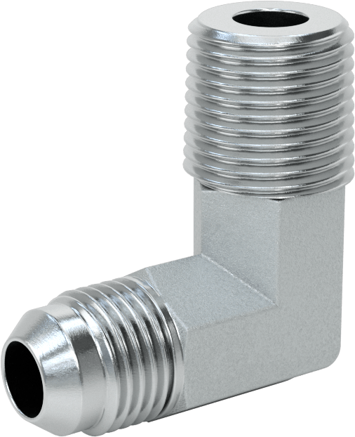 Çelik Boru için 37 Derece Genişletilmiş Bağlantı Parçası, 3/8" Dış Çaplı Boru için Erkek 90 Derece Dirsek Adaptörü, 3/8 NPTF