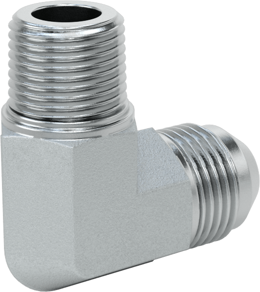 Çelik Boru için 37 Derece Genişletilmiş Bağlantı Parçası, 1/2" Dış Çaplı Boru için Erkek 90 Derece Dirsek Adaptörü, 3/8 NPTF