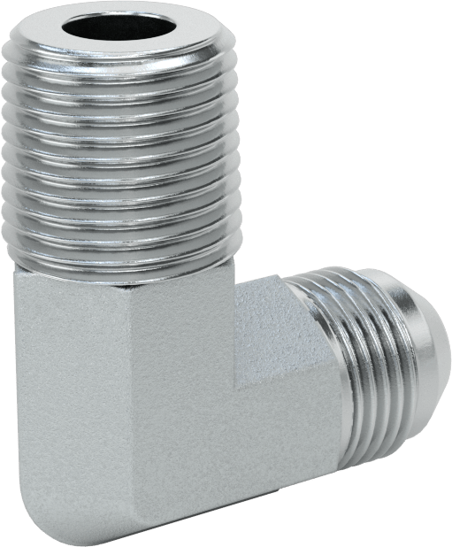 Çelik Boru için 37 Derece Genişletilmiş Bağlantı Parçası, 1/2" Dış Çaplı Boru için Erkek 90 Derece Dirsek Adaptörü, 1/2 NPTF