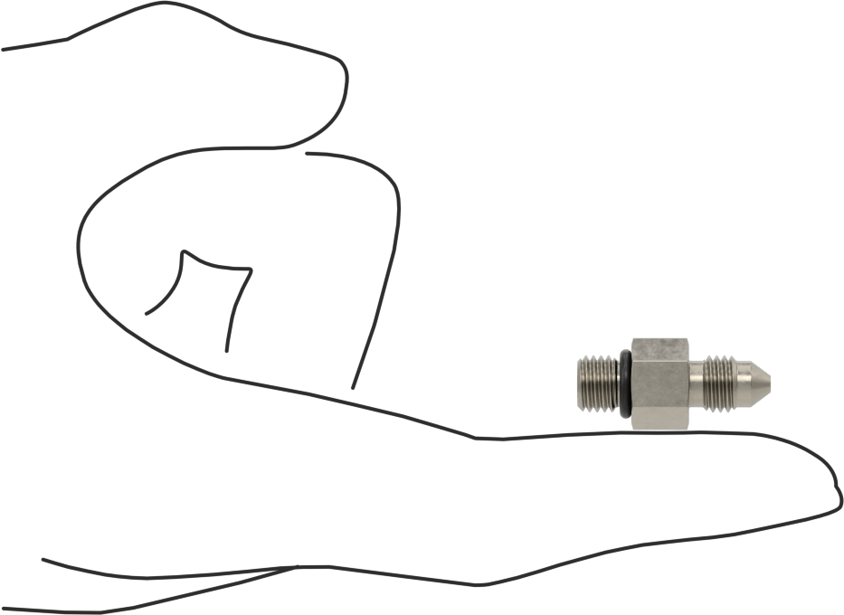 Çelik Boru için 37 Derece Genişletilmiş Bağlantı Parçası, 1/8“ Dış Çaplı Boru x 5/16”-24 için Erkek Düz Adaptör