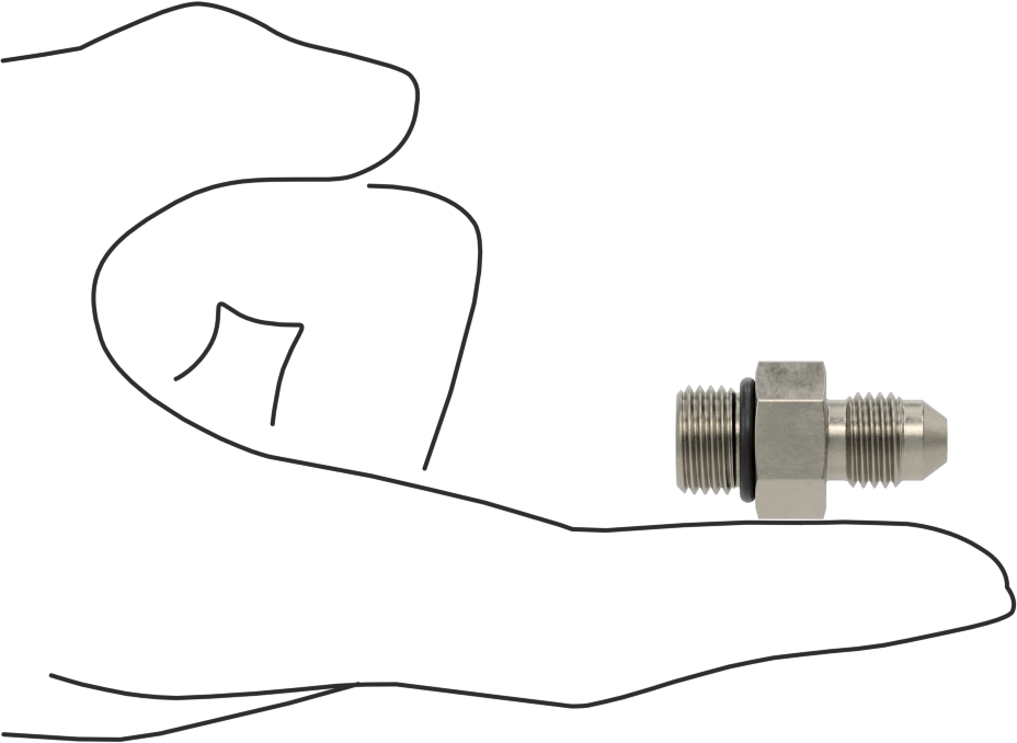 Çelik Boru için 37 Derece Genişletilmiş Bağlantı Parçası, 1/4“ Dış Çaplı Boru x 1/2”-20 için Erkek Düz Adaptör