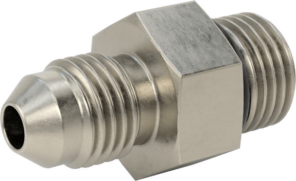 Çelik Boru için 37 Derece Genişletilmiş Bağlantı Parçası, 1/4“ Dış Çaplı Boru x 1/2”-20 için Erkek Düz Adaptör