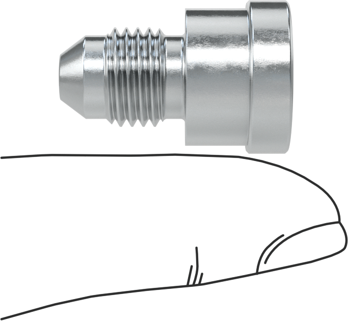 Çelik Boru için 37 Derece Genişletilmiş Bağlantı Parçası, 1/2“ Dişi x 1/4” Erkek Boru Dış Çapı için Redüksiyon Adaptörü