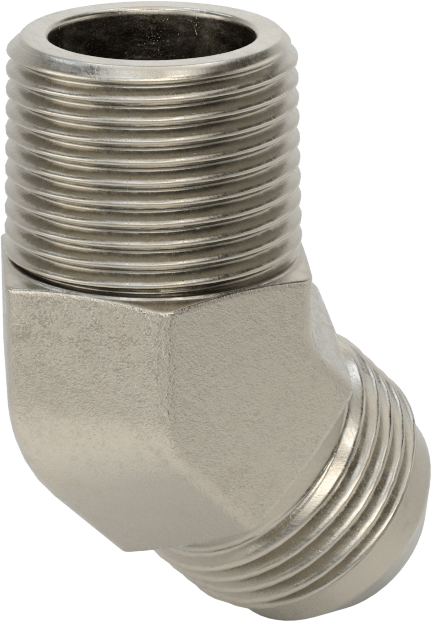 Çelik Boru için 37 Derece Genişletilmiş Bağlantı Parçası, Erkek 45 Derece Dirsek Adaptörü, 3/4" Dış Çaplı Boru için, 3/4 NPTF